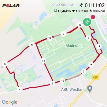 André Blok loopt virtuele halve marathon Zoetermeer.