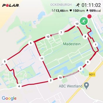 André Blok loopt virtuele halve marathon Zoetermeer.