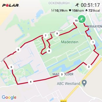 André Blok loopt de Virtuele Hilversum City Run.